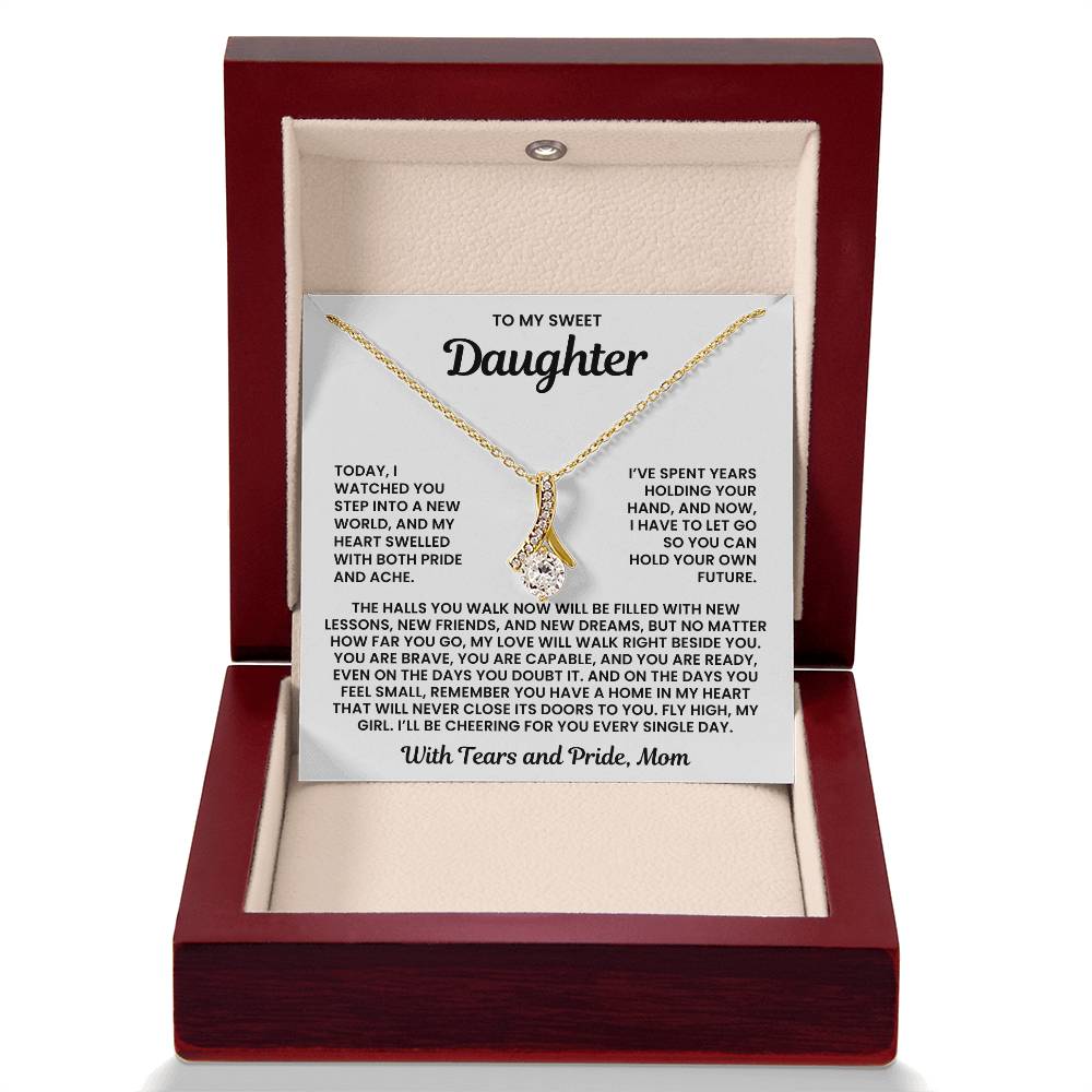To My Sweet Daughter – “With Tears and Pride” Alluring Beauty Necklace