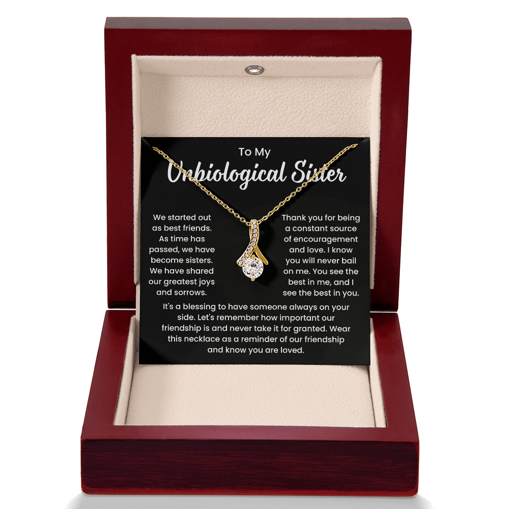 To My Unbiological Sister Heartfelt Sentimental Gift Jewelry