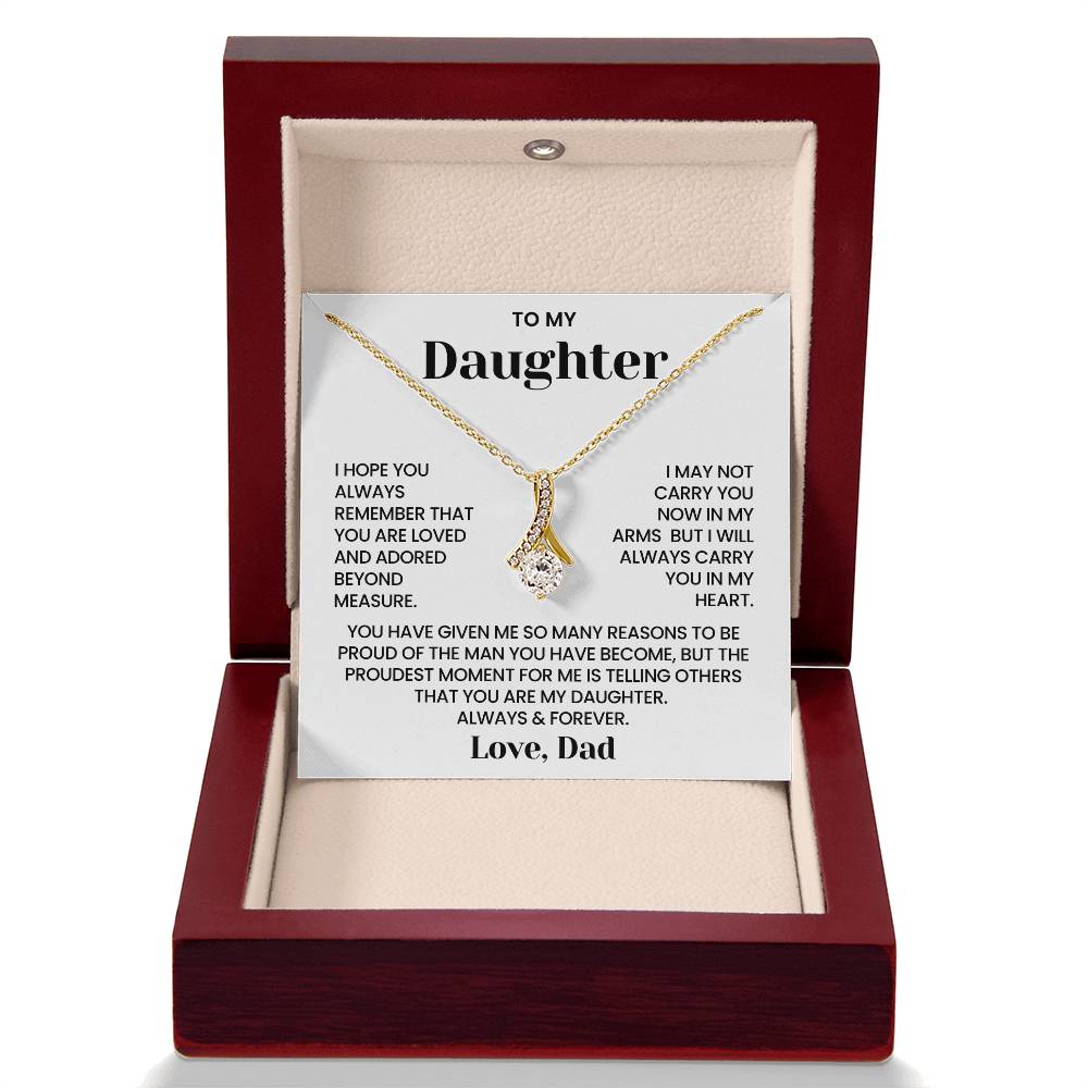To My Daughter – “Always in My Heart” Alluring Beauty Necklace
