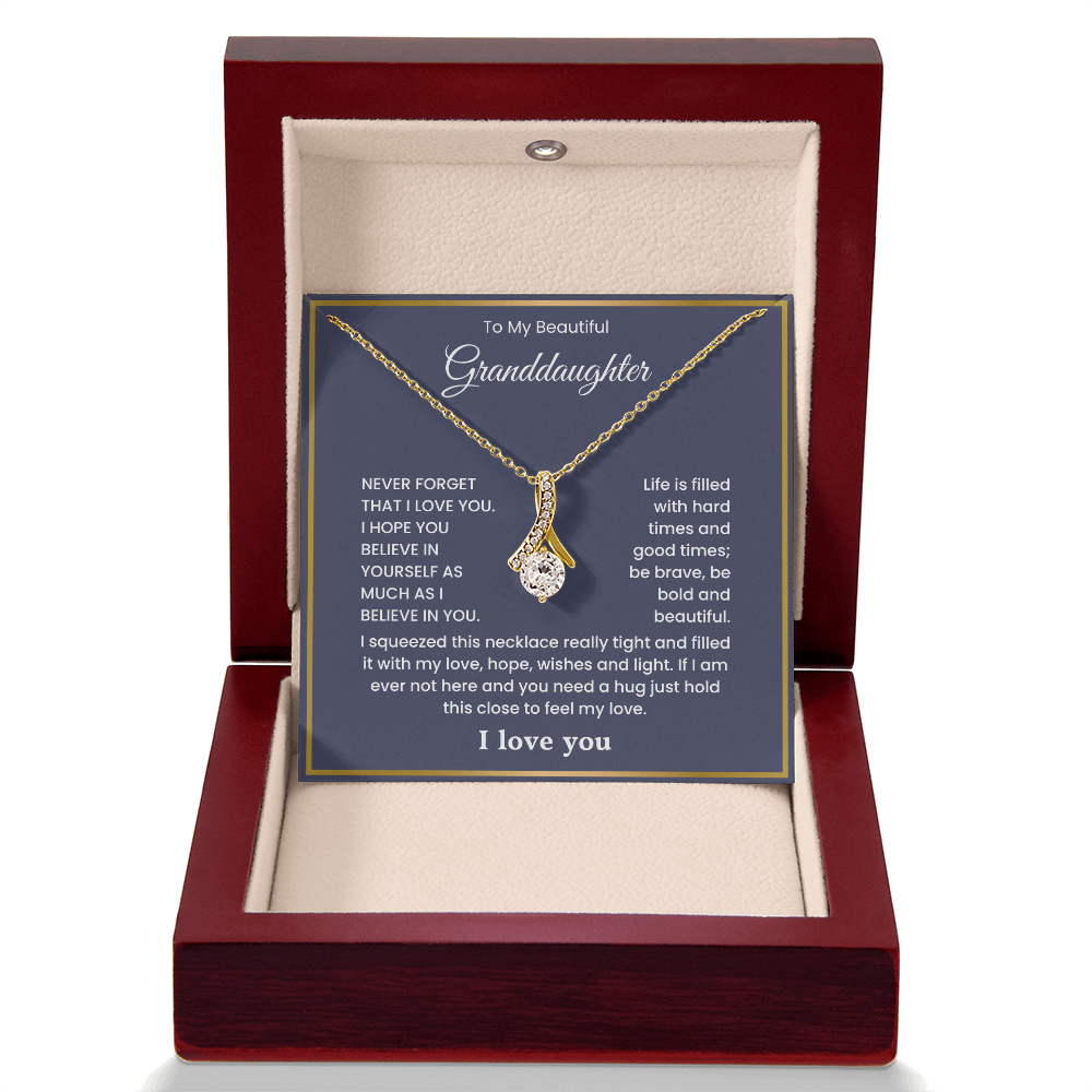 To My Granddaughter - ''I Believe In You'' Alluring Beauty Necklace