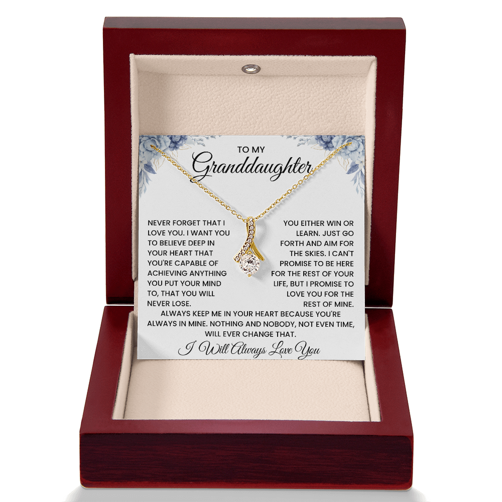To My Granddaughter – ''I'll Love You Forever'' Alluring Beauty Necklace