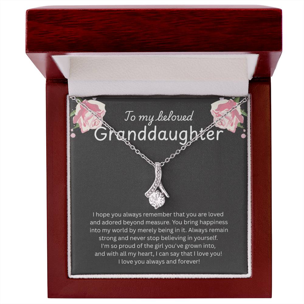 To My Beautiful Granddaughter  – “To My Beloved Daughter” Alluring Beauty Necklace