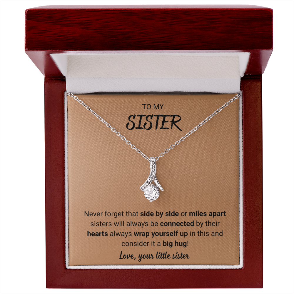 To My Sister Sentimental Jewelry Gift From Little Sister