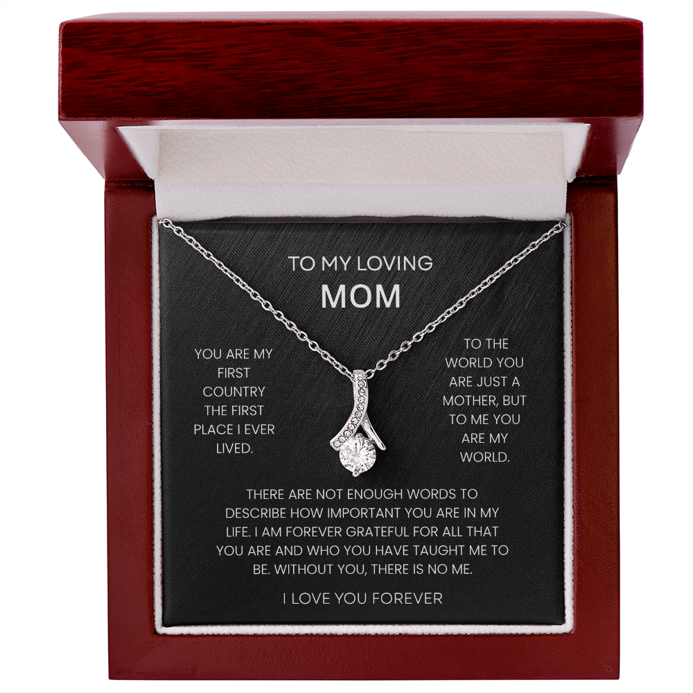 To My Loving Mom – "You Are My World" Alluring Beauty Necklace