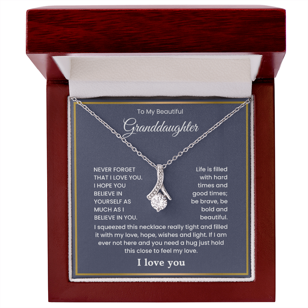 To My Granddaughter - ''I Believe In You'' Alluring Beauty Necklace