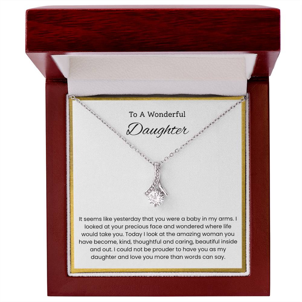 To My Wonderful Daughter – "More Than Words Can Say"  Alluring Beauty Necklace