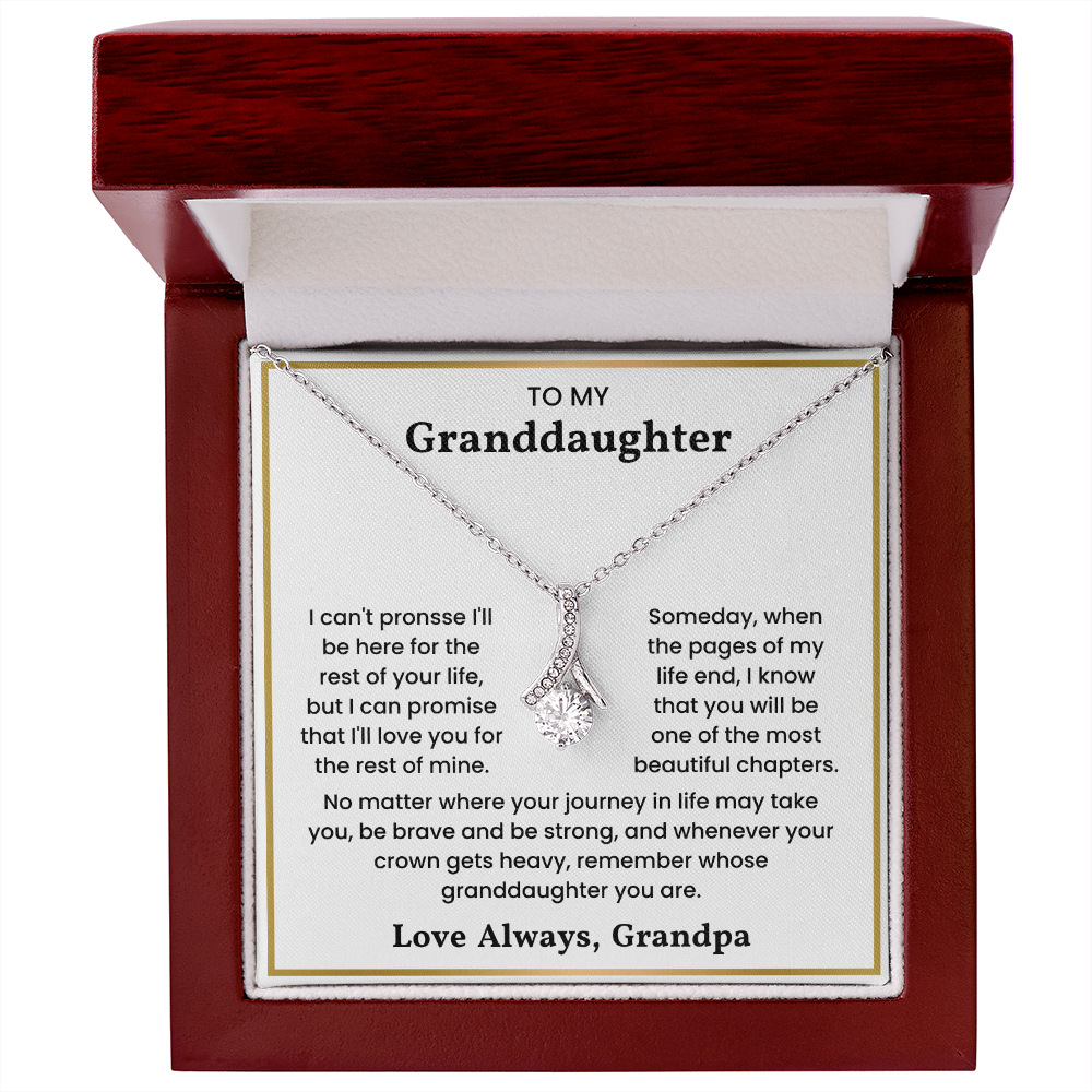 To My Granddaughter - ''Always in My Heart'' Sentimental Jewelry Gift