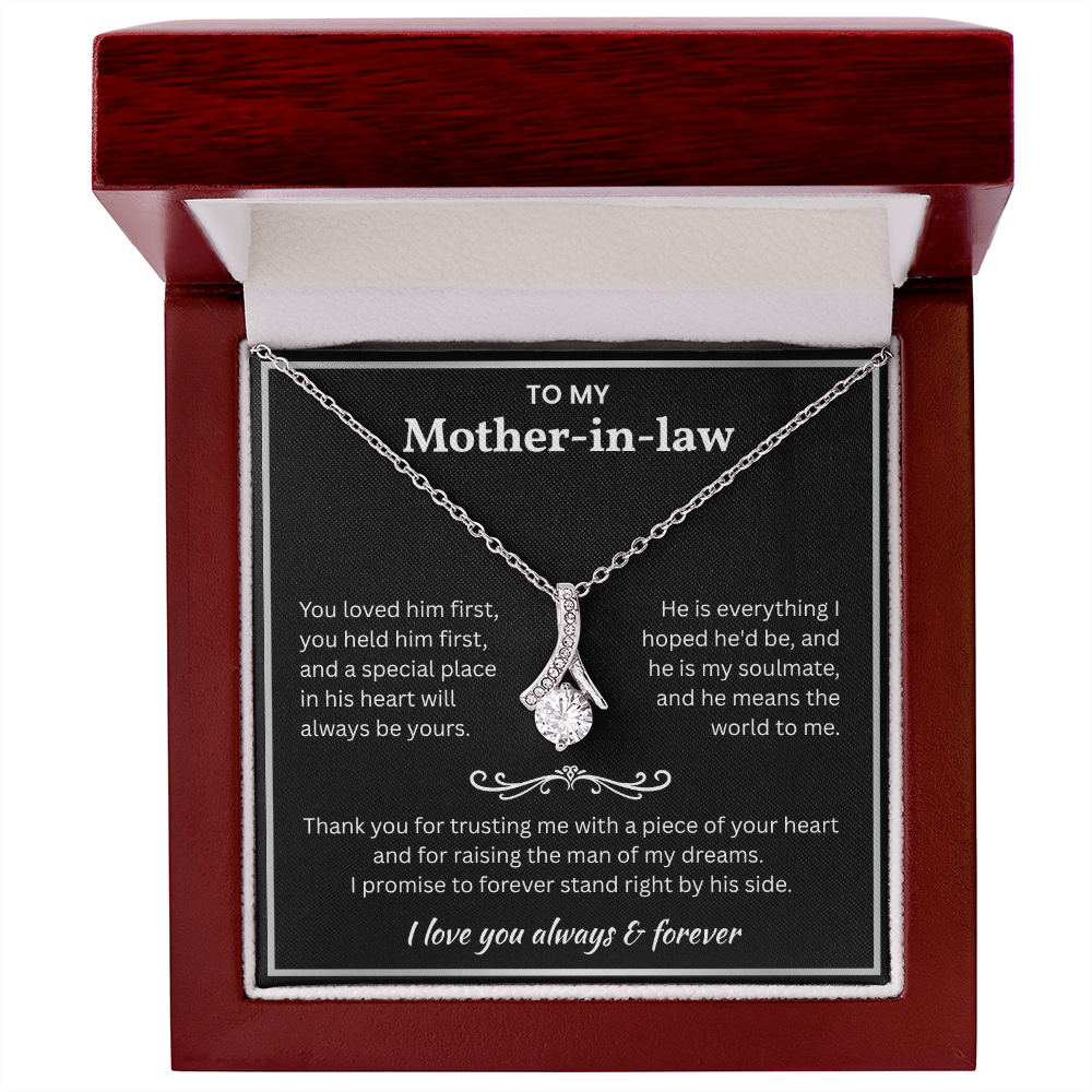 To My Mother-in-law – "Thank You for Raising the Man of My Dreams" Sentimental Jewelry Gift