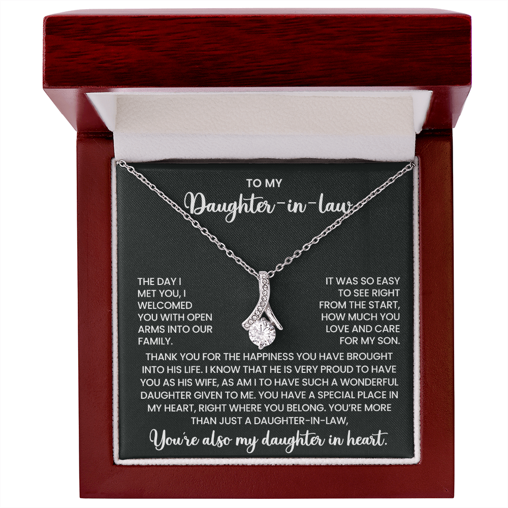 To My Daughter-in-Law –"You have a special place in my heart" Alluring Beauty Necklace