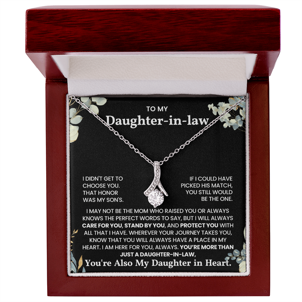To My Daughter-in-law "You will always have a place in my heart" Alluring Beauty Necklace