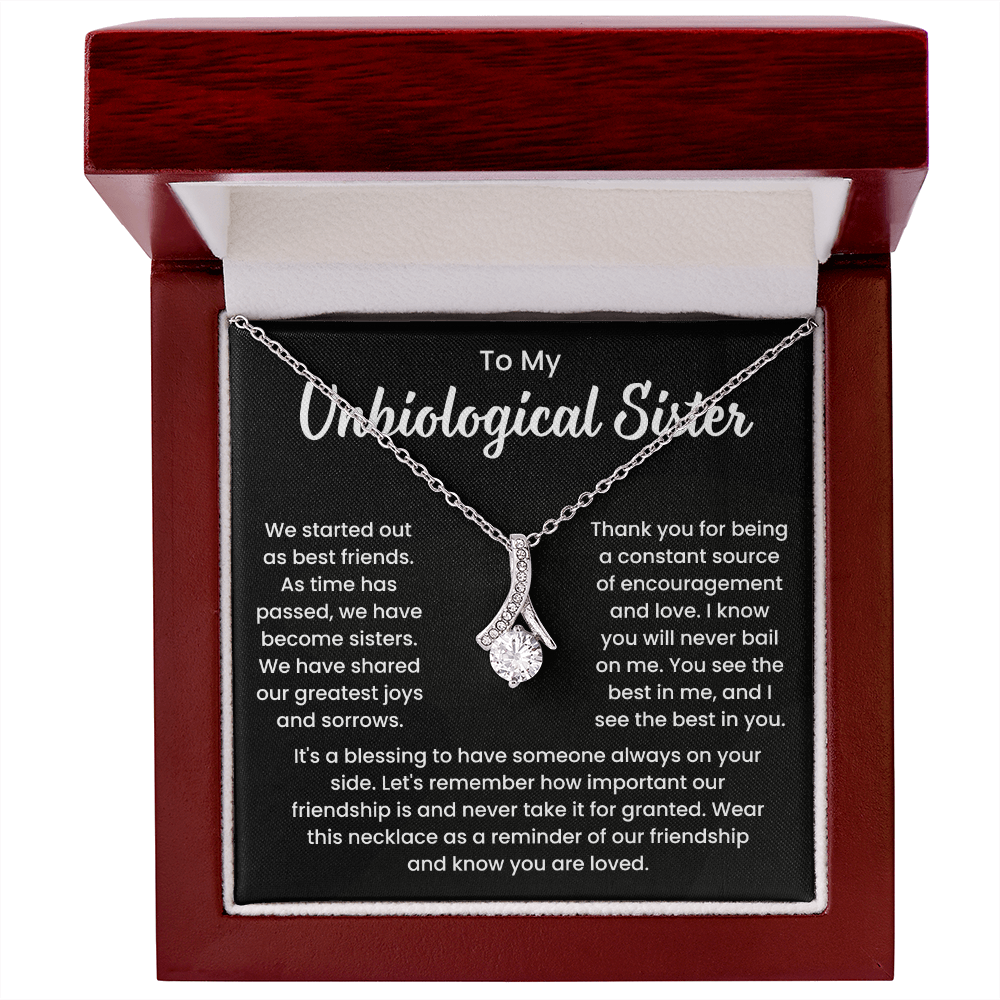 To My Unbiological Sister Heartfelt Sentimental Gift Jewelry