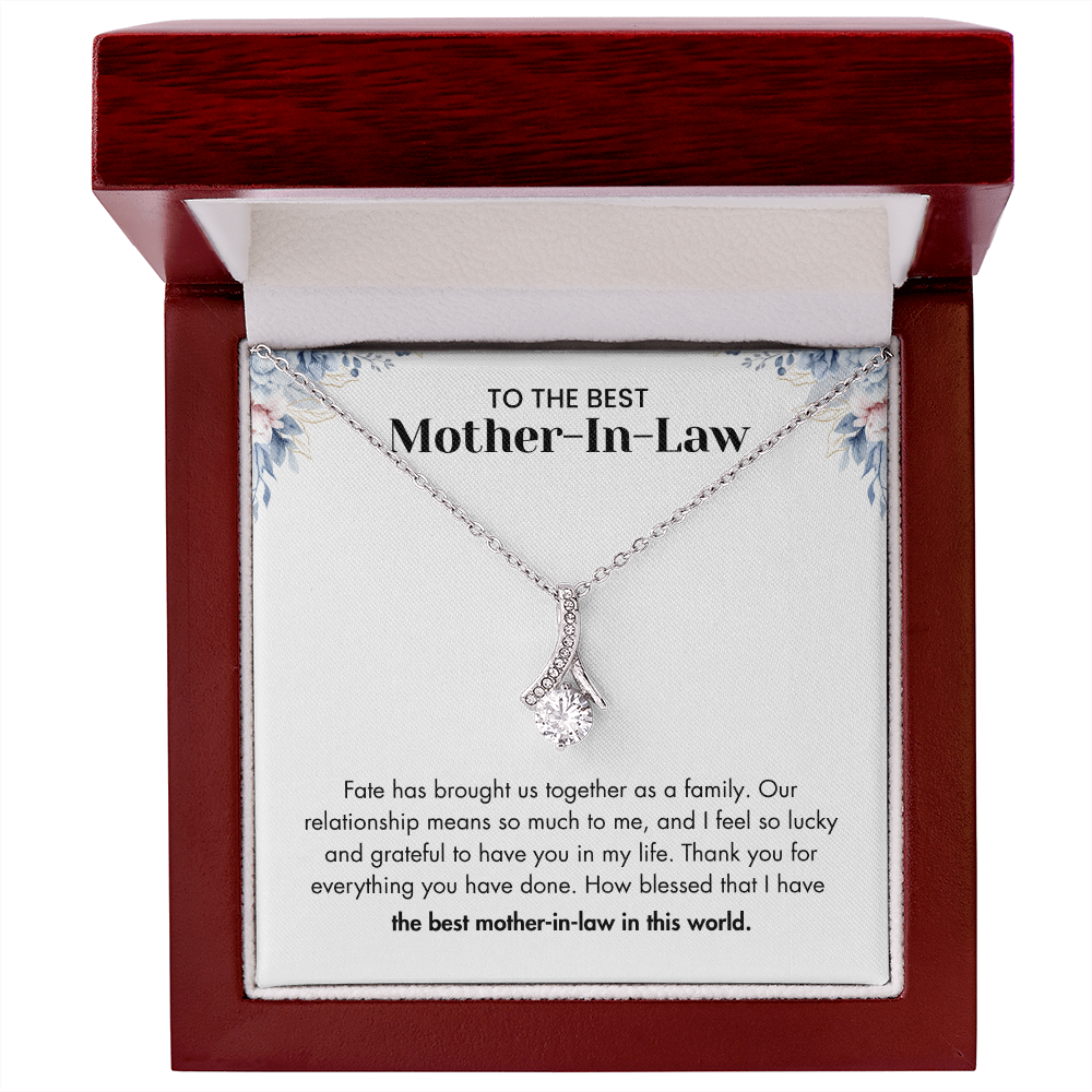 To The Best Mother-in-law – "Our Relationship Means So Much To Me" Sentimental Jewelry Gift of Love