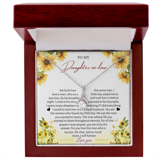 To My Daughter-in-law – “The One Who Loves My Son” Alluring Beauty Necklace