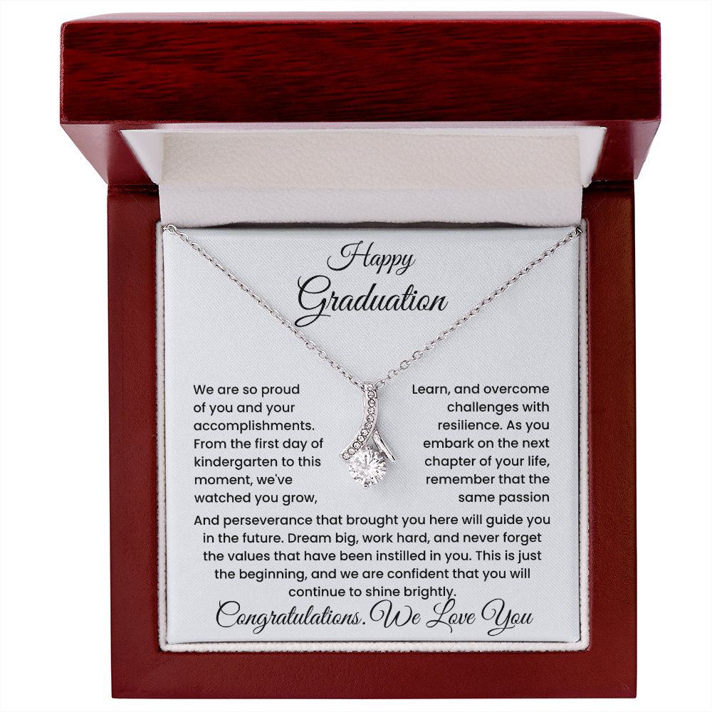 Happy Graduation - ''Grow, Learn, And Overcome Challenges'' Alluring Beauty Necklace