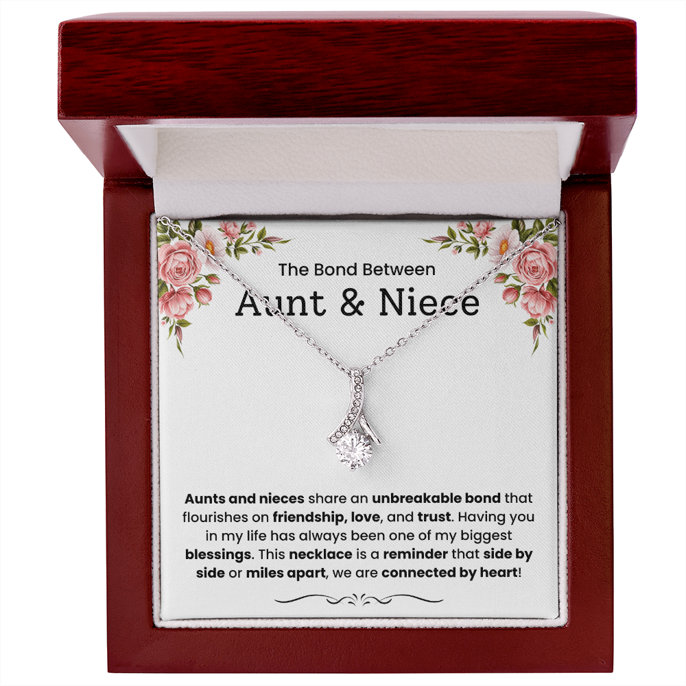 To My Niece: "Connected by Heart" Sentimental Necklace