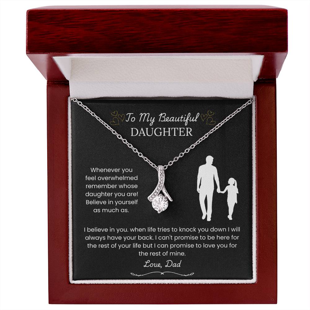 To My Beautiful Daughter – “Believe in Yourself” Alluring Beauty Necklace