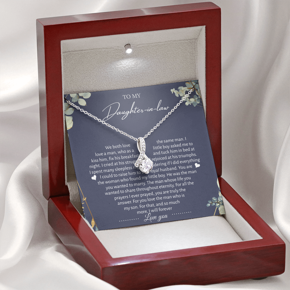 To My Daughter-in-law: Heartfelt Eternal Bond Necklace Gift