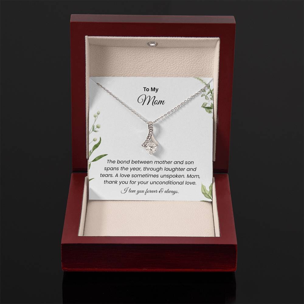 To My Mom - "Love You Forever & Always" Alluring Beauty Necklace