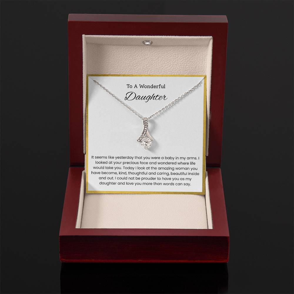 To My Wonderful Daughter – "More Than Words Can Say"  Alluring Beauty Necklace