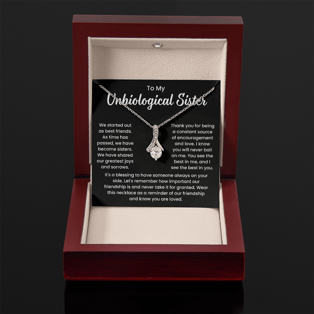To My Unbiological Sister Heartfelt Sentimental Gift Jewelry
