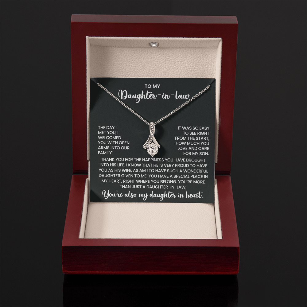 To My Daughter-in-Law –"You have a special place in my heart" Alluring Beauty Necklace