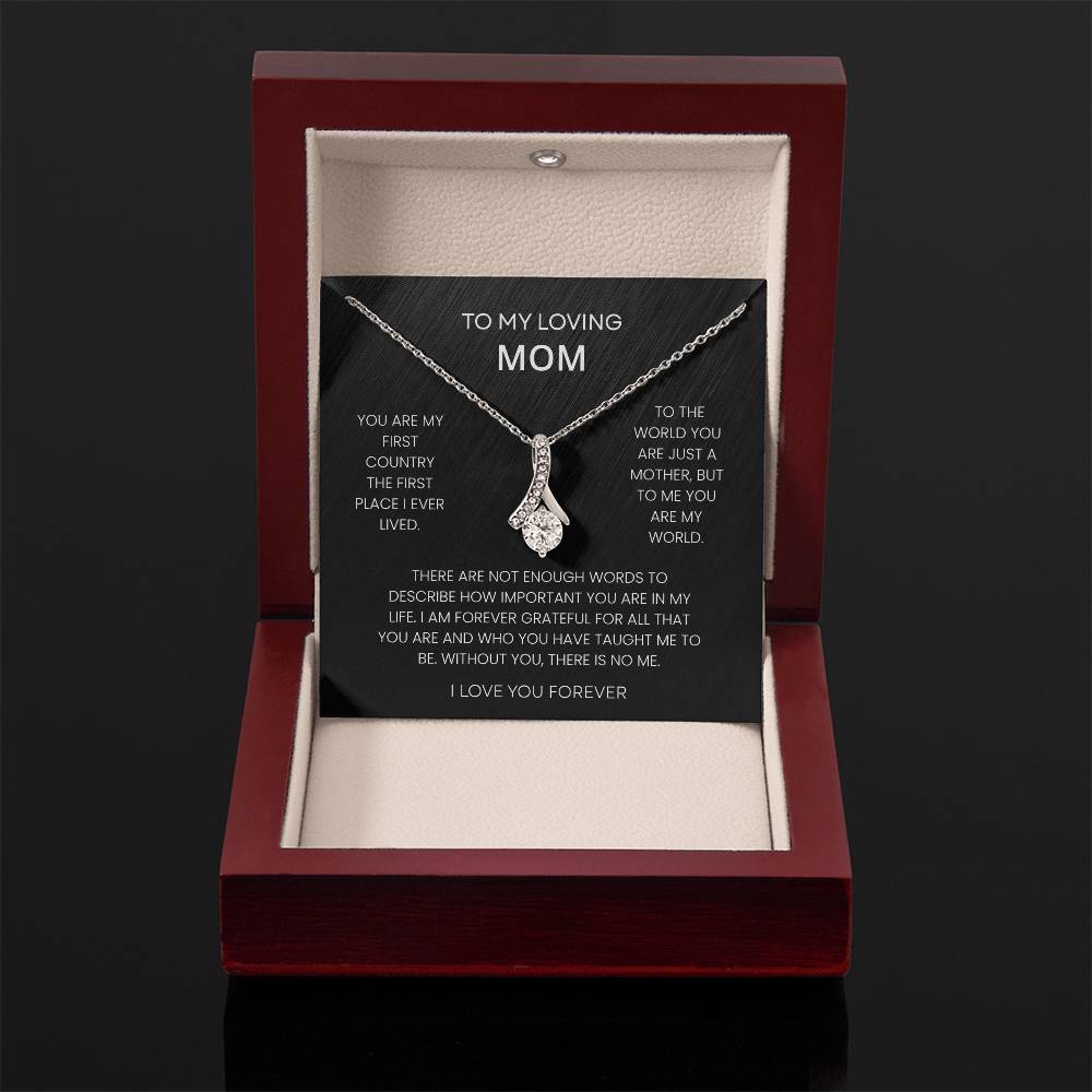 To My Loving Mom – "You Are My World" Alluring Beauty Necklace