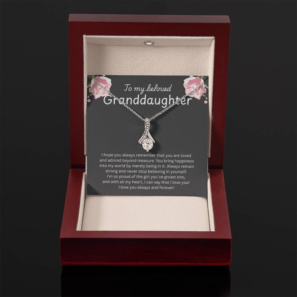 To My Beautiful Granddaughter  – “To My Beloved Daughter” Alluring Beauty Necklace