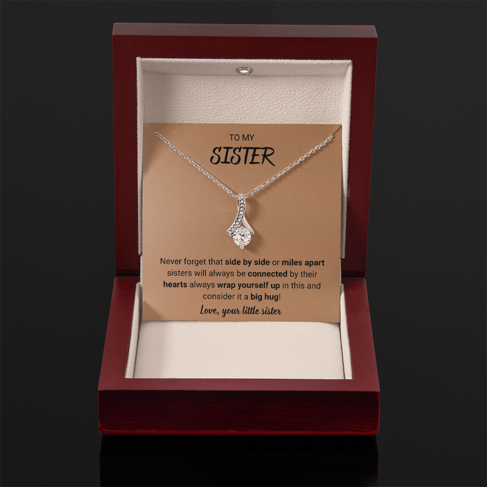 To My Sister Sentimental Jewelry Gift From Little Sister