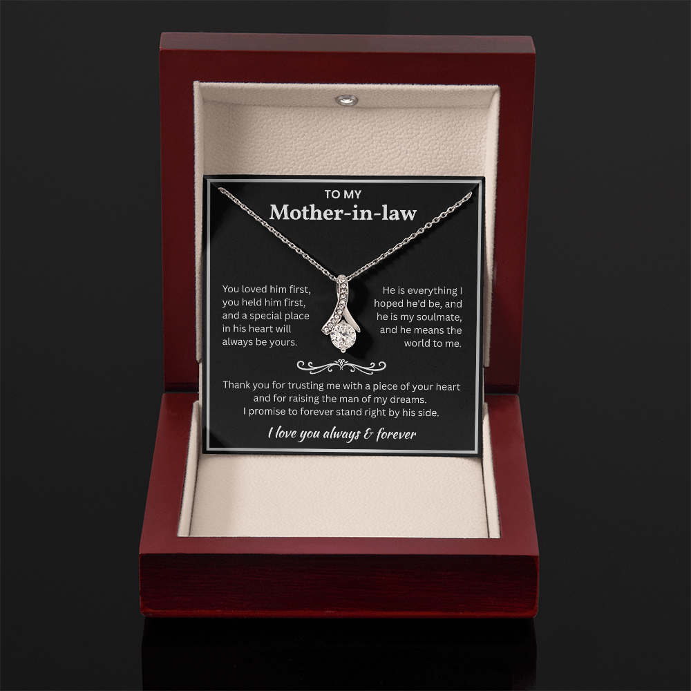 To My Mother-in-law – "Thank You for Raising the Man of My Dreams" Sentimental Jewelry Gift