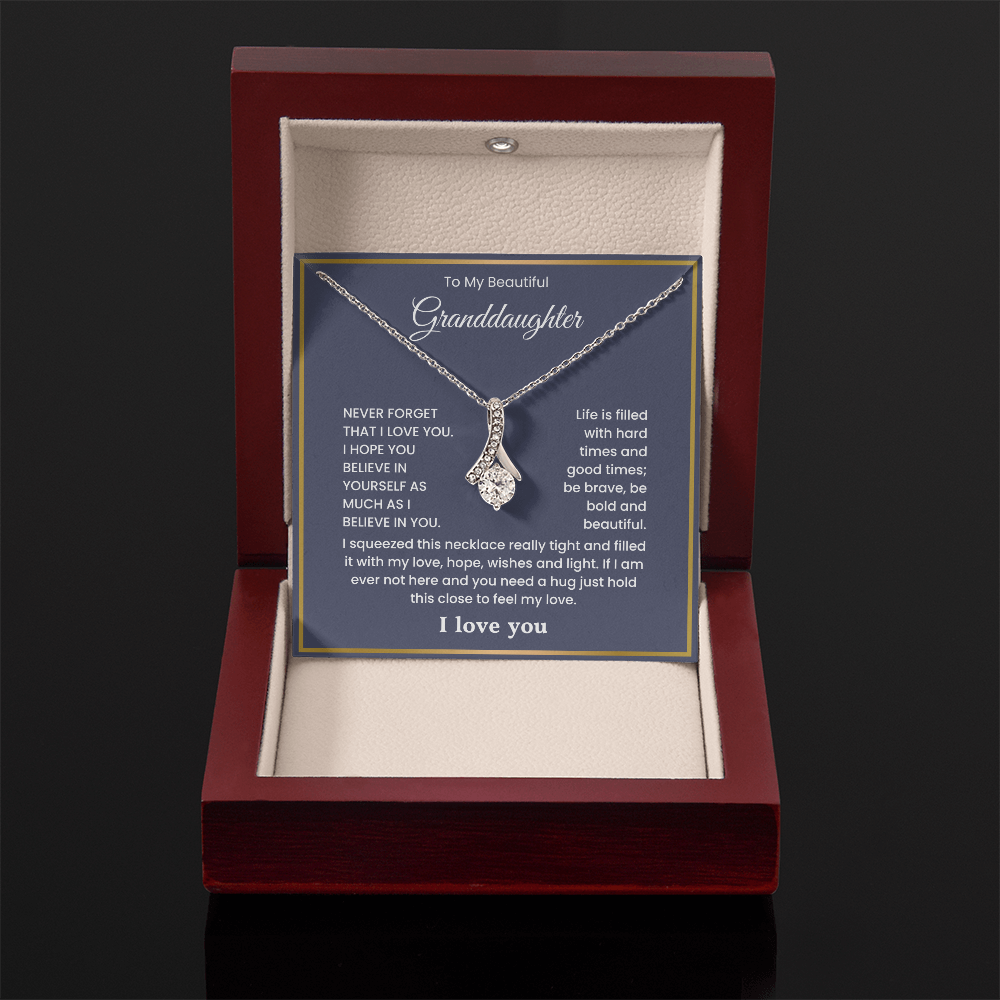 To My Granddaughter - ''I Believe In You'' Alluring Beauty Necklace