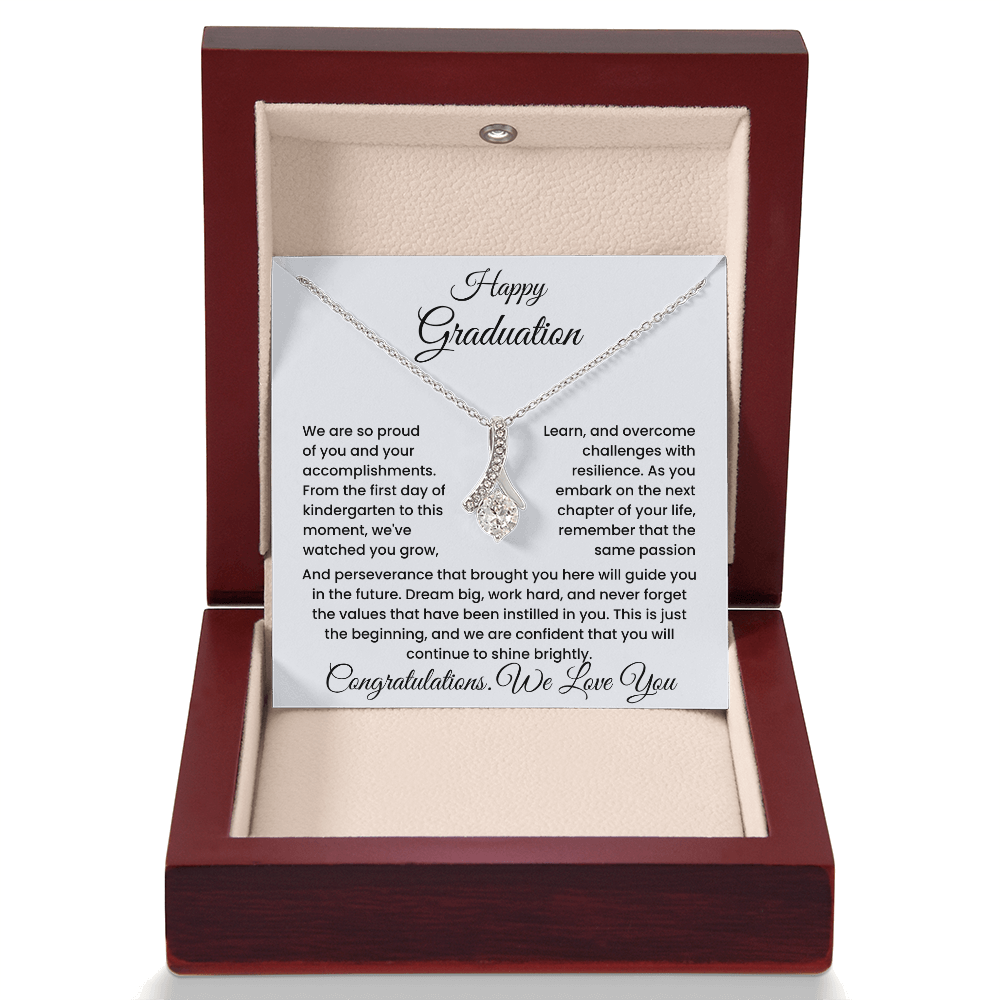 Happy Graduation - ''Grow, Learn, And Overcome Challenges'' Alluring Beauty Necklace