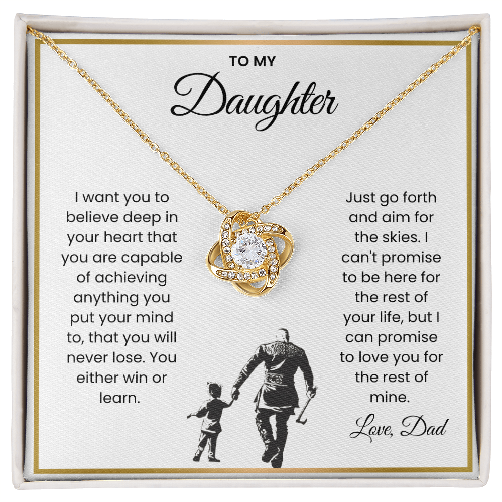 To My Daughter – "Aim for the Skies" Heartfelt Gift Necklace