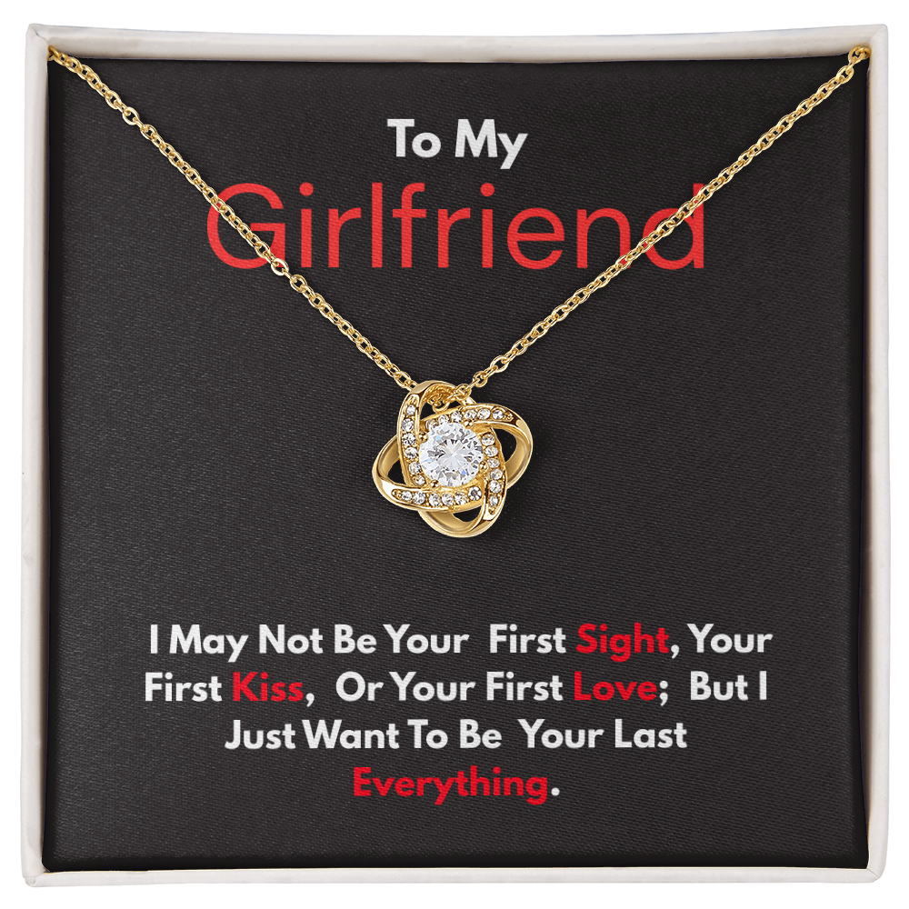 To My Girlfriend – "Your Last Everything" Love Knot Necklace