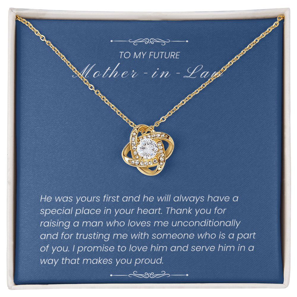 To My Future Mother-in-Law - "A Special Place in Your Heart" Love Knot Necklace
