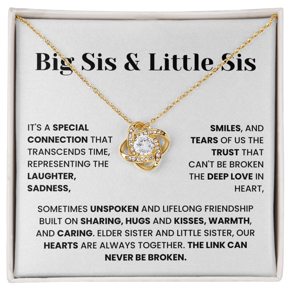 Big Sis & Little Sis Necklace – Unbreakable Bond Gift