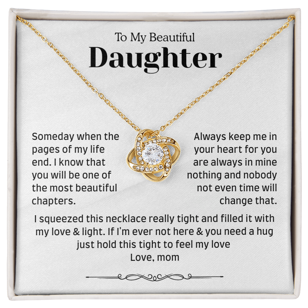 To My Daughter – Heartfelt “Always in My Heart” Gift Necklace