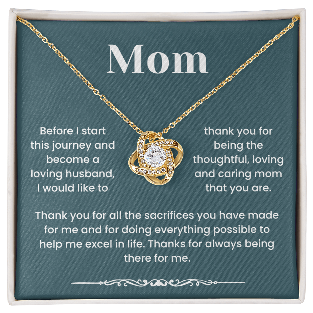 To My Mom - "Thanks For Always Being There For Me" Gratitude and Love Jewelry