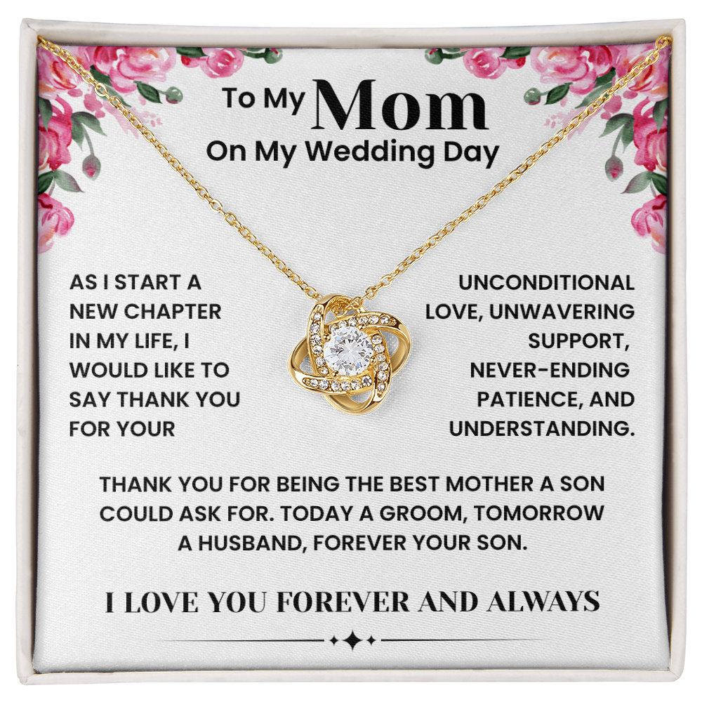 To My Mother – ''Forever Your Son'' Love Knot Necklace