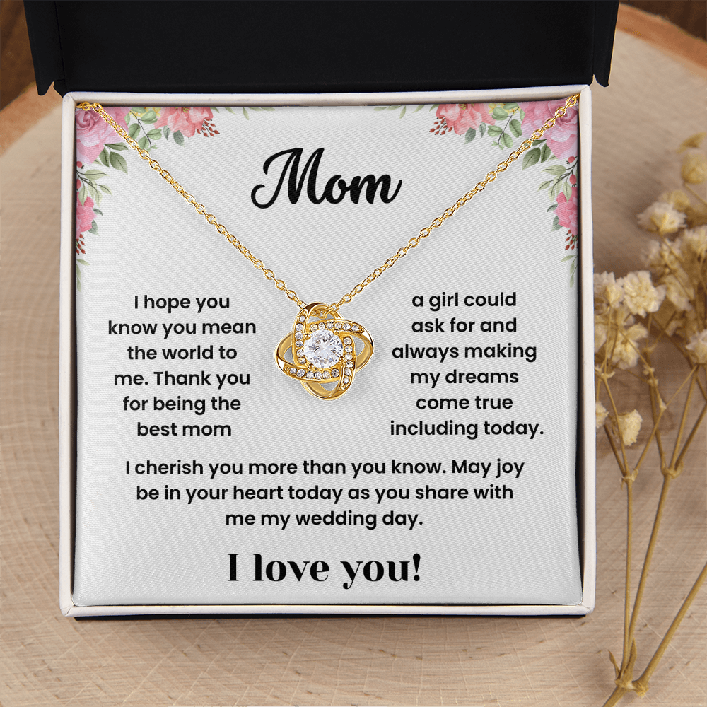 To My Mom - "You Mean the World To Me" Sentimental Necklace
