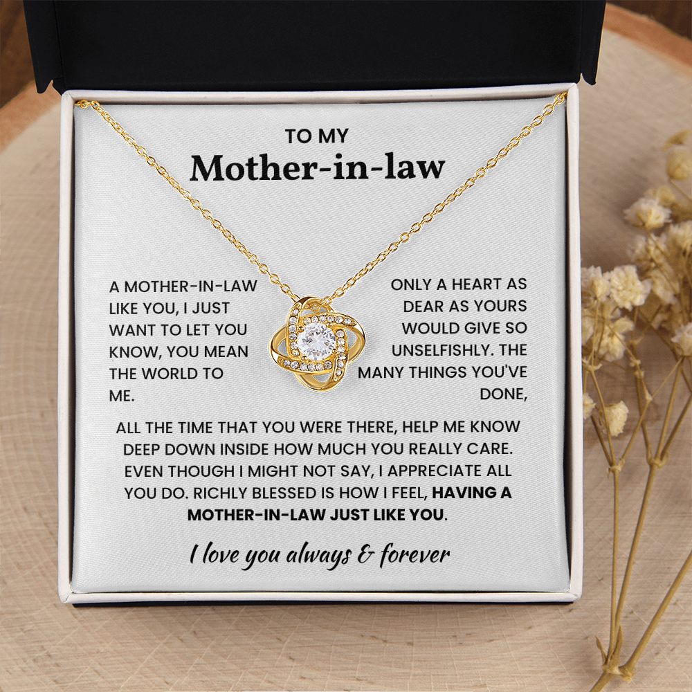 To My Mother-in-law – "Richly Blessed to Have You" Heartfelt Necklace