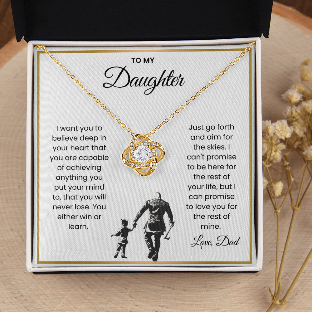 To My Daughter – "Aim for the Skies" Heartfelt Gift Necklace