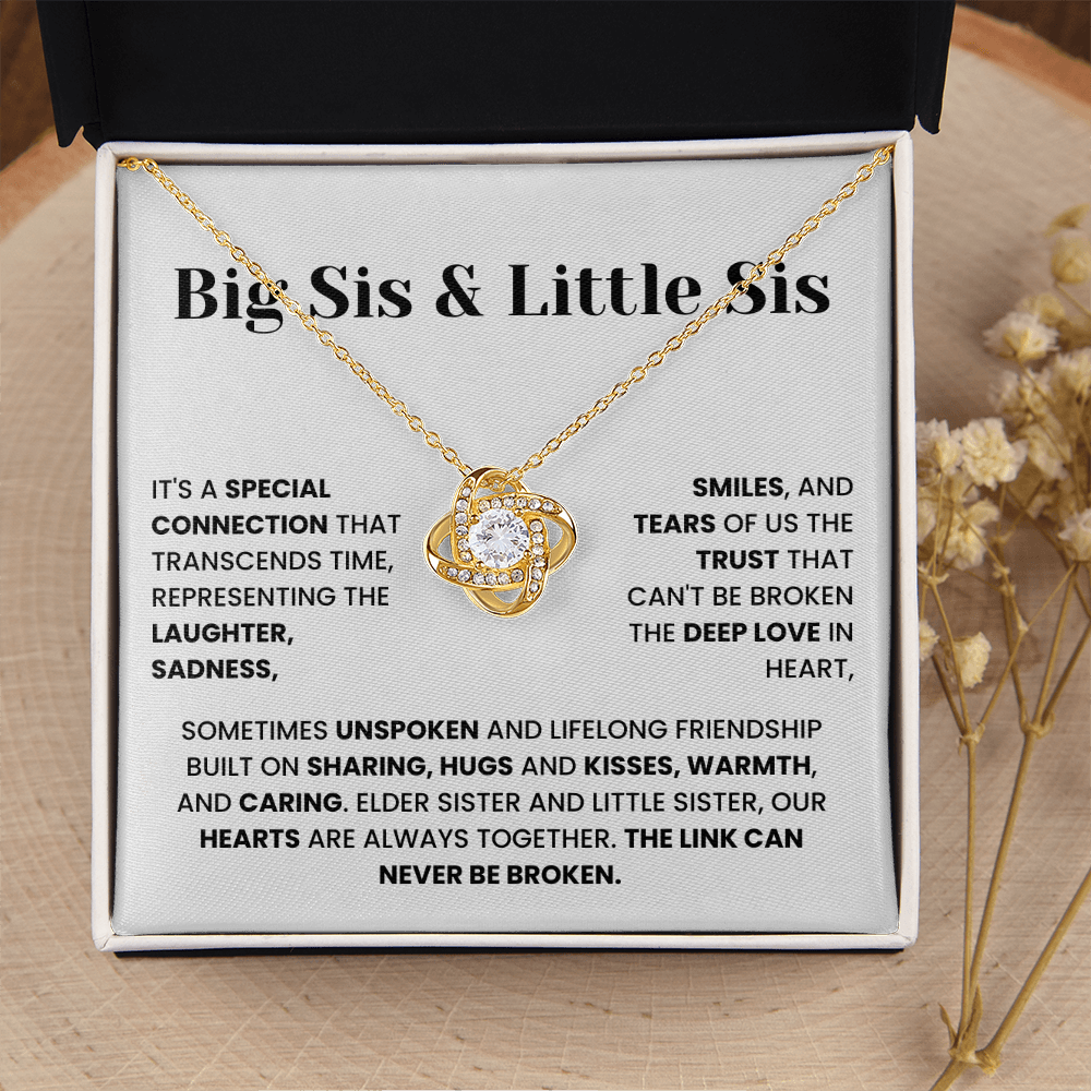 Big Sis & Little Sis Necklace – Unbreakable Bond Gift