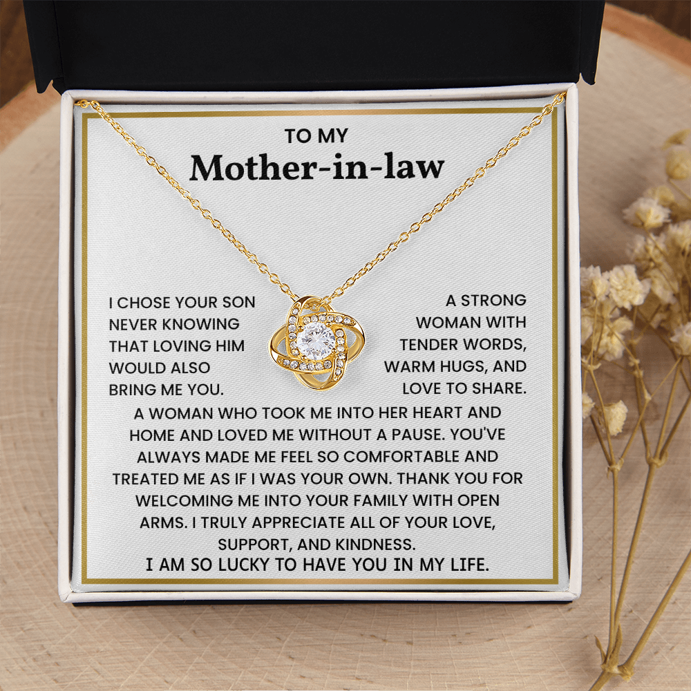 To My Mother-in-law – "Thank You for Welcoming Me With Love" Sentimental Jewelry Gift