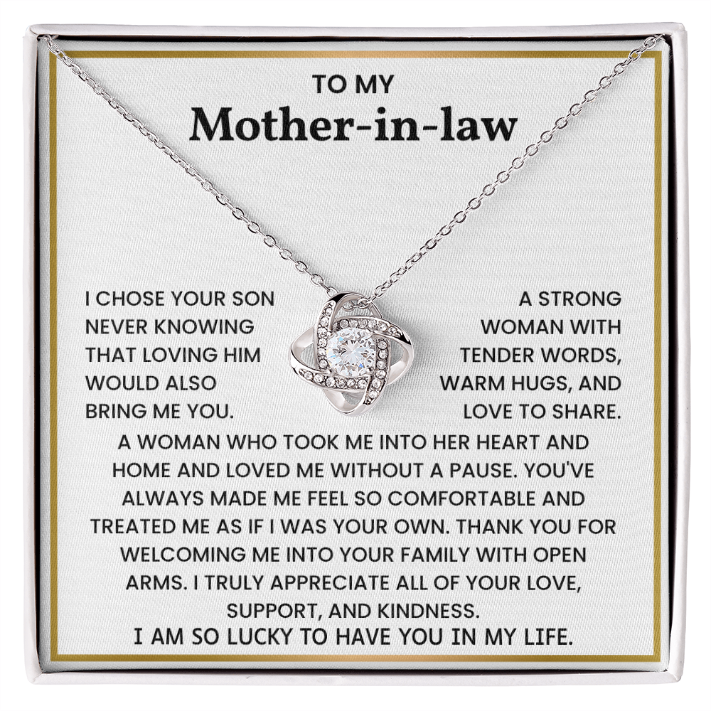 To My Mother-in-law – "Thank You for Welcoming Me With Love" Sentimental Jewelry Gift