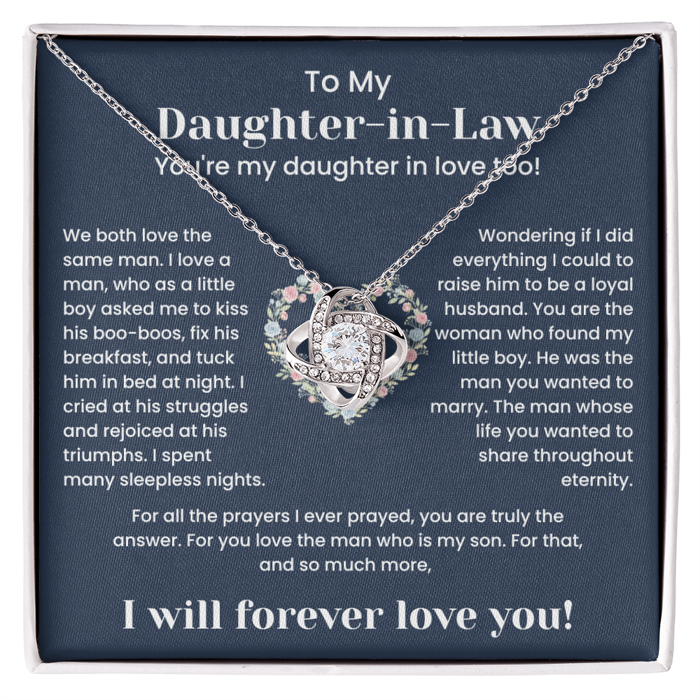 To My Daughter-in-Law – "Forever Love & Gratitude" Love Knot Necklace