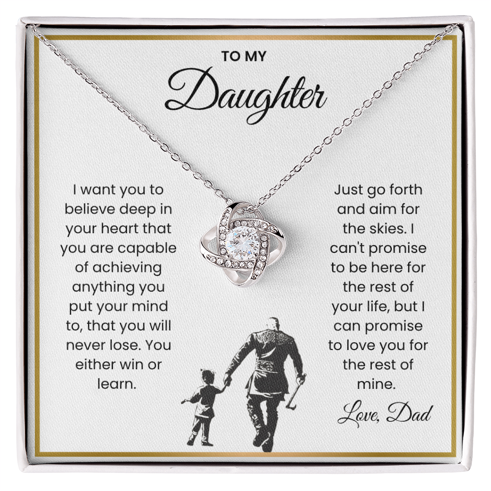 To My Daughter – "Aim for the Skies" Heartfelt Gift Necklace