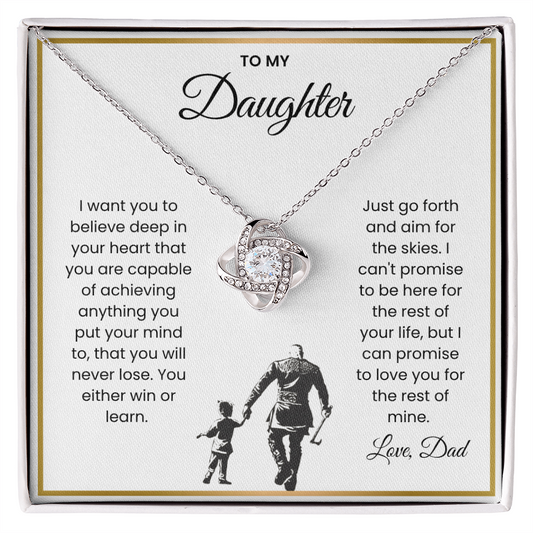 To My Daughter – "Aim for the Skies" Heartfelt Gift Necklace