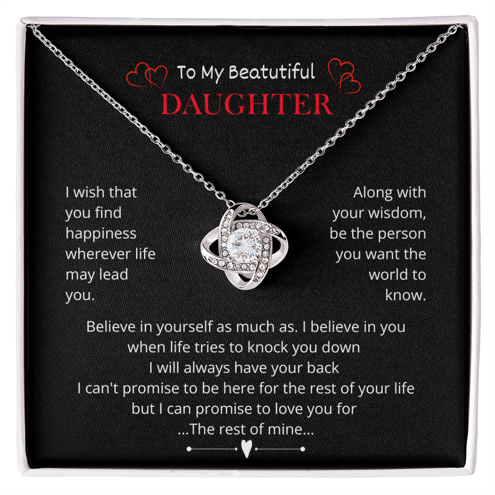 To My Daughter – “Rest of Mine” Love Knot Necklace