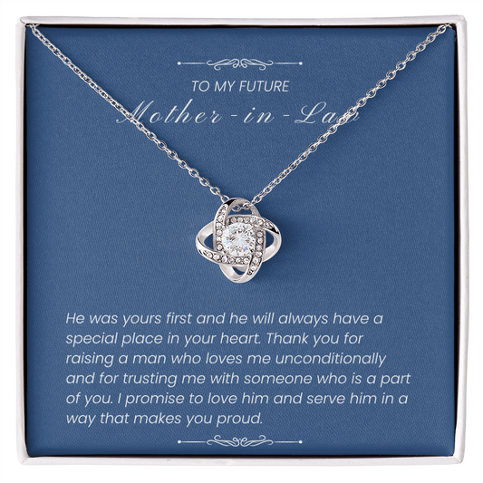 To My Future Mother-in-Law - "A Special Place in Your Heart" Love Knot Necklace