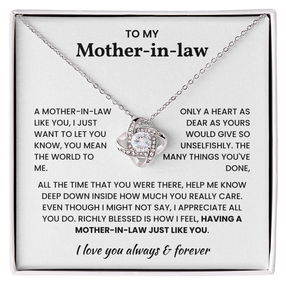 To My Mother-in-law – "Richly Blessed to Have You" Heartfelt Necklace